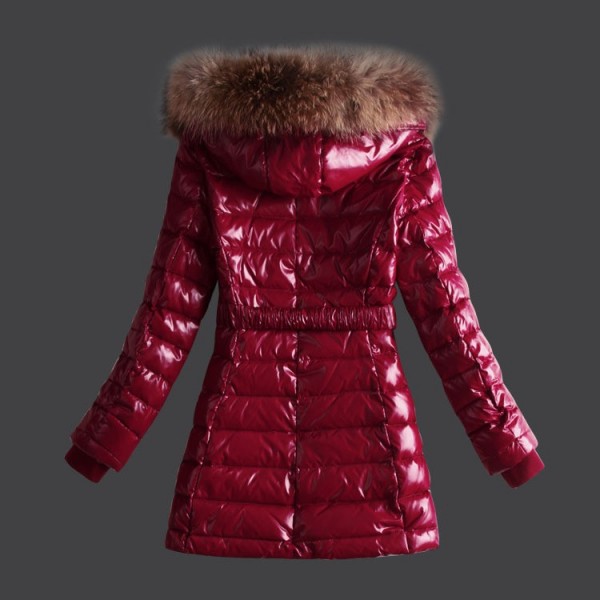 Moncler Fashion Fur Cap e cinturino lungo Cappotti